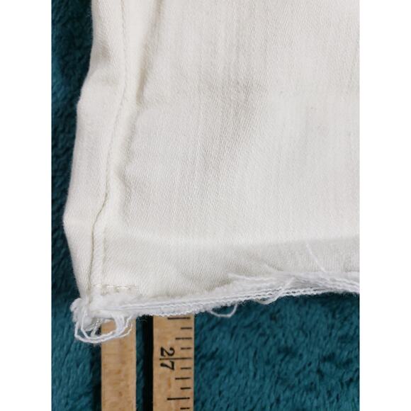 Mossimo Jeans Size 4 Womens White Stretch Denim Pants High Rise Straight Cropped - Picture 7 of 11